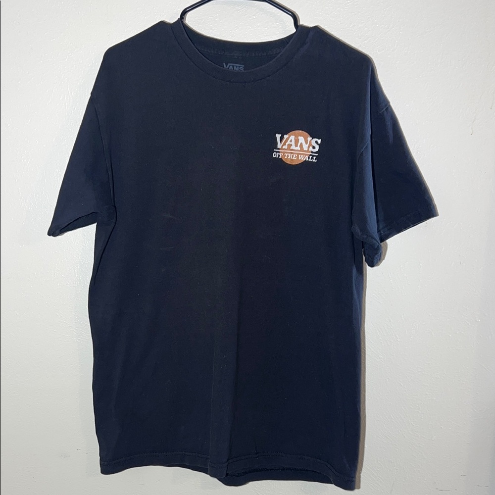 Vans Black Tee with Orange Logo